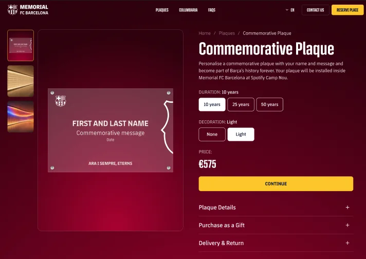 FC Barcelona Memorial site