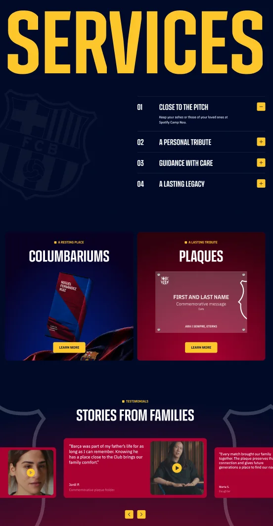 FC Barcelona Memorial site — checkout