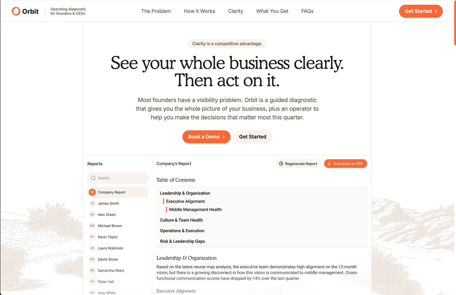Orbit — organizational report