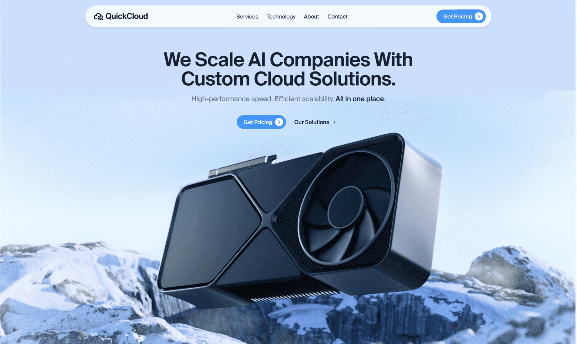 QuickCloud: custom cloud solutions for AI companies